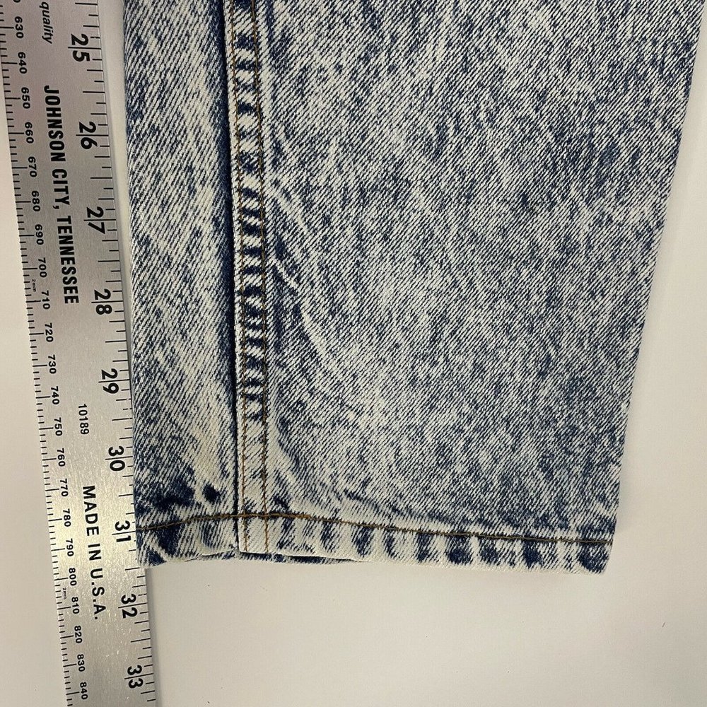 Vintage 90's Levi's Jeans Mens 33 Acid Wash Made In USA Denim Cotton Tapered - Picture 12 of 12
